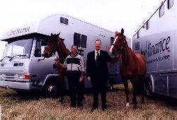 Blyth Tait pictured with Peter Hutchings of On:Line Finance